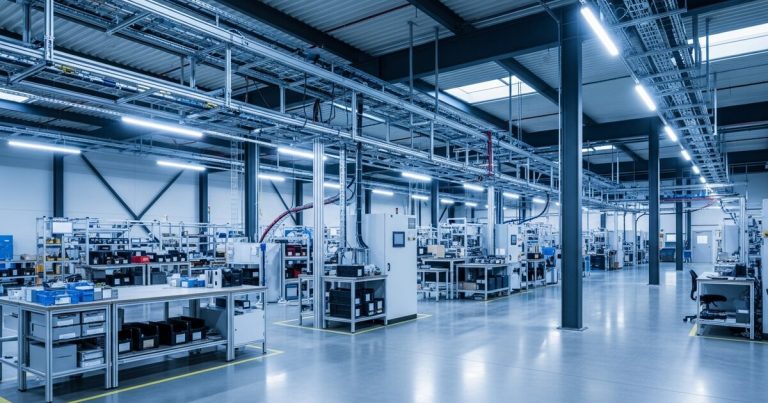 Modern industrial automation facility or manufacturing environment